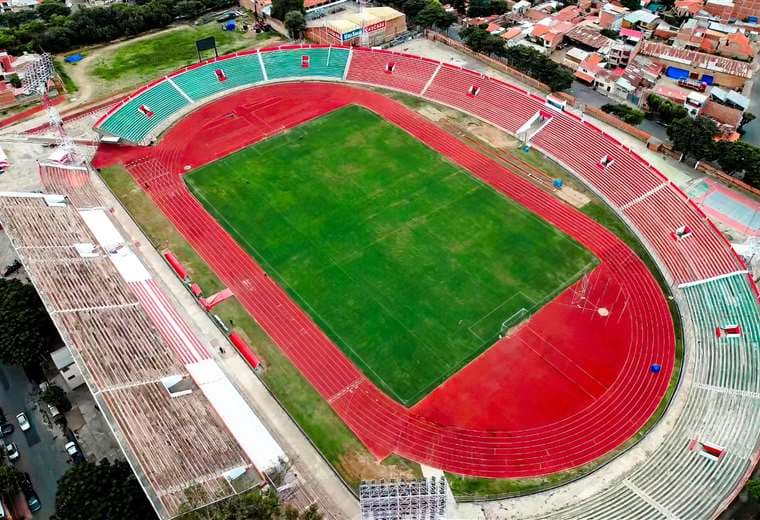  Vista aérea del estadio "IV Centenario"  de Tarija 