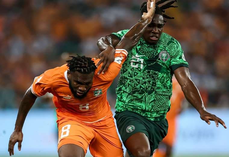 Imagen del partido entre Nigeria y Costa de Marfil. AFP