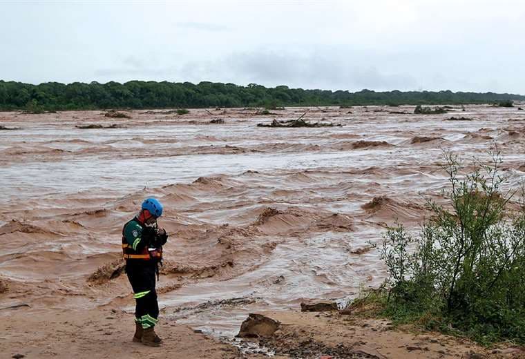 Las fuertes lluvias generó la crecidas de rios como el Piraí/Foto:RRSS