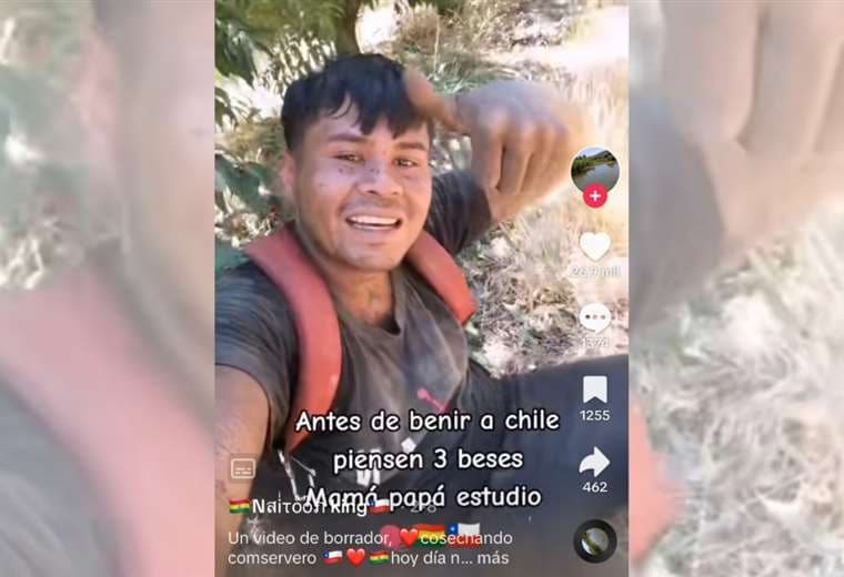 A través de un video de Tik Tok, joven boliviano advierte sobre condiciones laborales en Chile