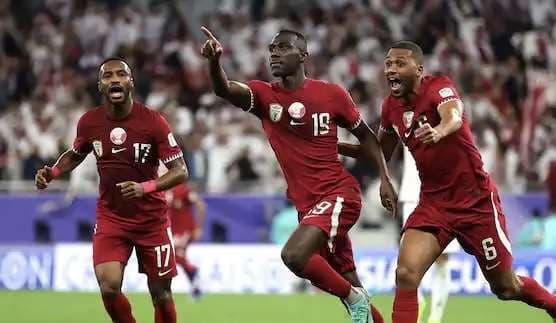 Qatar festeja el pase a la final. 