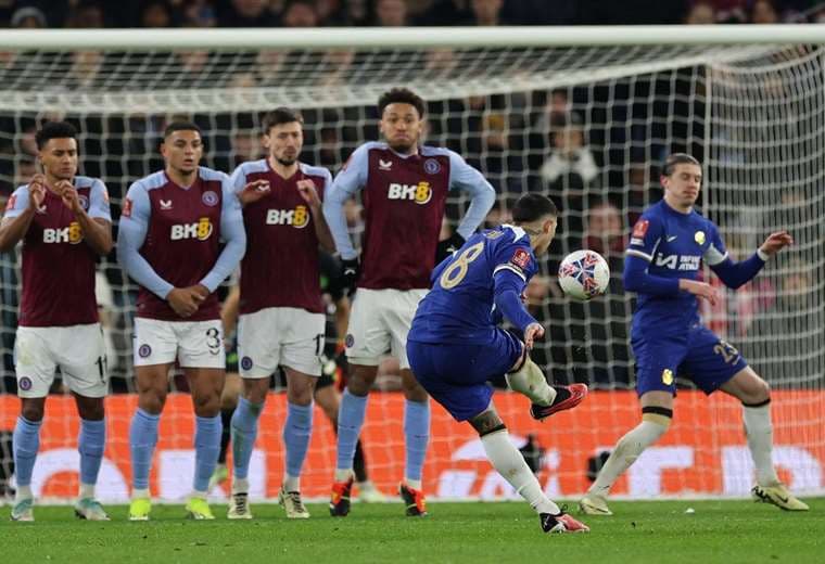 Imagen del partido entre Chelsea y Aston Villa. AFP