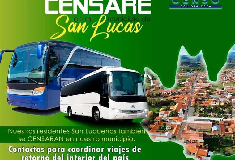Censo: alcaldes del área rural de Chuquisaca habilitan buses y organizan campeonatos para atraer a sus residentes