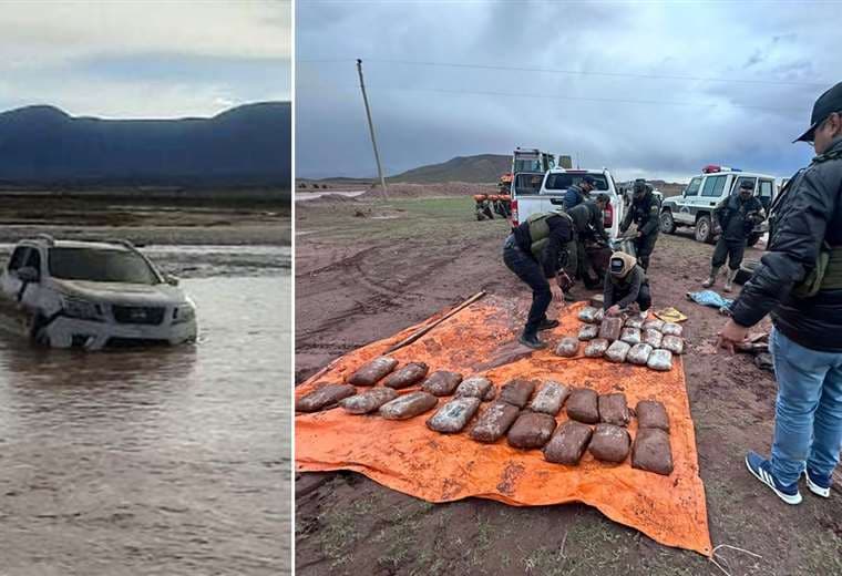 En Potosí hallan más de 100 kilos de marihuana en una camioneta arrastrada por el río 