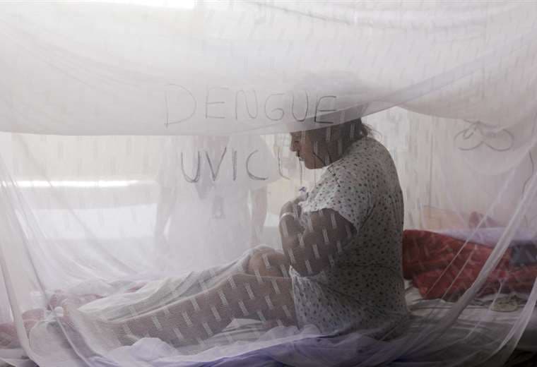 Josselyn Caqui, una paciente embarazada con dengue en Perú / AFP
